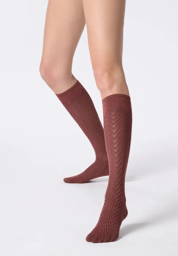 Oroblu Kniestrümpfe Tweed 40 Cacao, OS