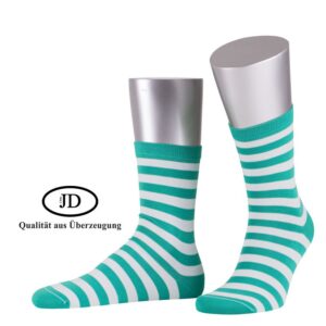 JD Color Line Ringel Türkis-Weiß, 45-47