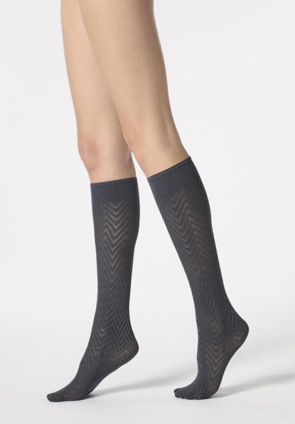 Oroblu Kniestrümpfe Tweed 40 Schwarz, OS