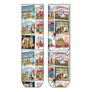 Cool 7 Lady Print Socks Camping, 36-40