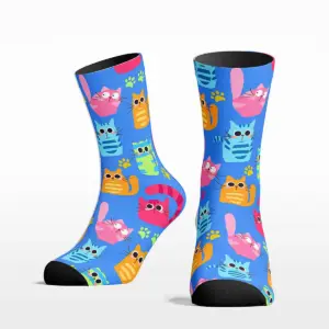 Cool 7 Viskose/Bambus Happy Cats, 36-41