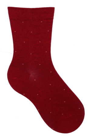 Socken weiter Bund Little Dots Rot, 35-38
