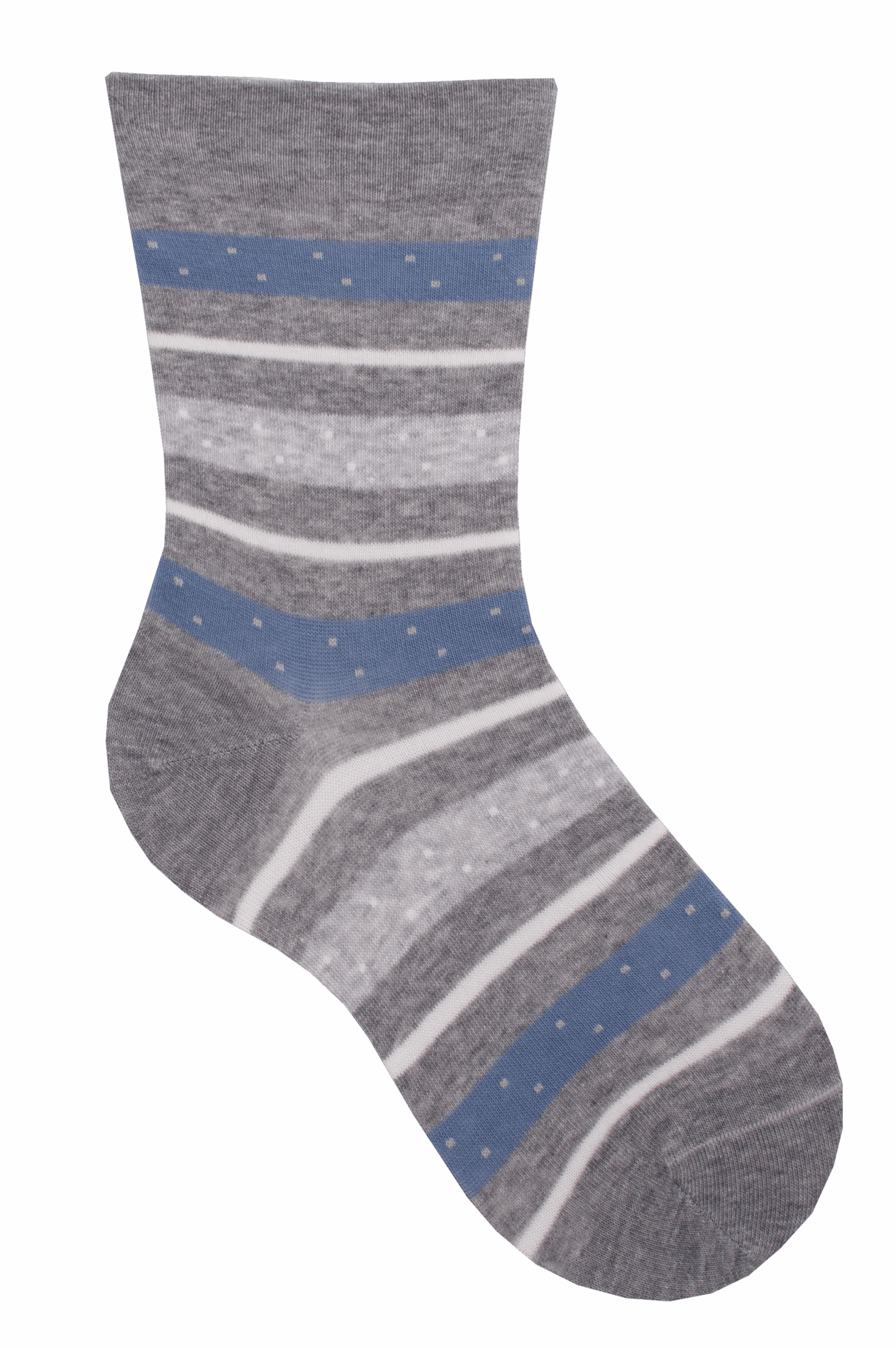 Socken weiter Bund Streifen Grau, 39-42