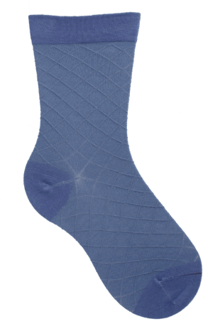 Socken weiter Bund Rauten Blau, 35-38