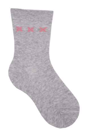 Socken weiter Bund Blüte Grau, 35-38