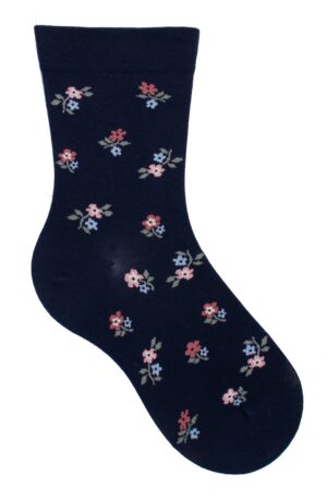 Socken weiter Bund Flower Navy, 35-38