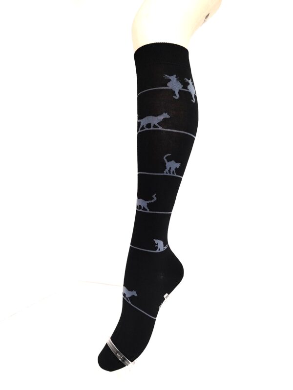 Crönert Kniestrümpfe Cats Schwarz, 39-42
