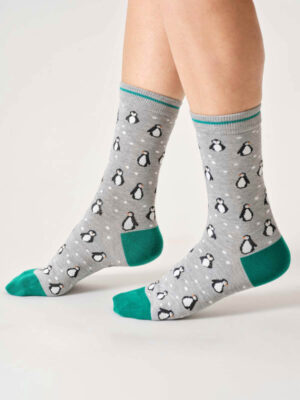 Thought Viskose Snowy Penguin Grey, 36-40
