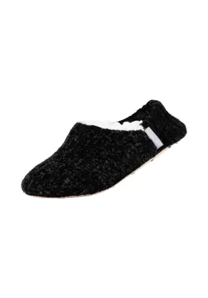 Camano Hausschuhe Samt Schwarz, 39-40