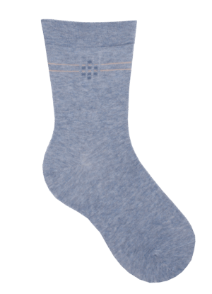 Socken weiter Bund/Stripes Hellblau, 43-46