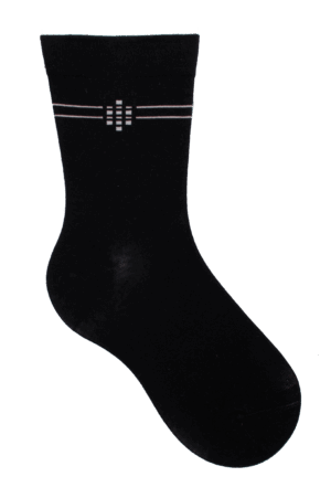Socken weiter Bund/Stripes Schwarz, 39-42