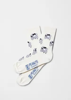 Besocks Snoopy Skull Off White Bla., 36-40