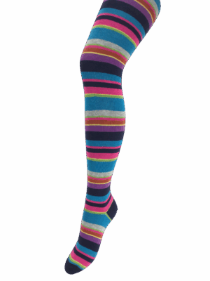 Bonnie Doon Tights Stripes Dark Blue, 36-40