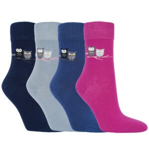 RS Socken Baumwolle Eule Blau, 35-38