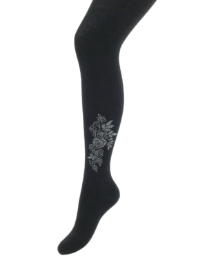 Bonnie Doon Tights Roses Schwarz, 36-40