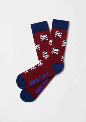 Besocks Snoopy Skull Burgundy, 36-40