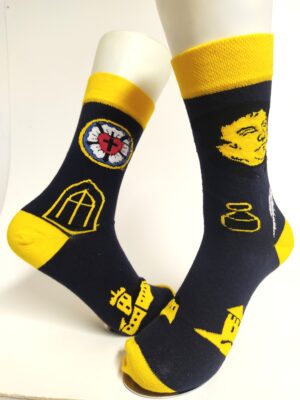 Inas Luthersocken Marine/Gelb, 36-41