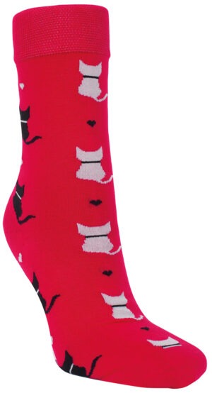 RS Socken Baumwolle Kater Rot, 35-38