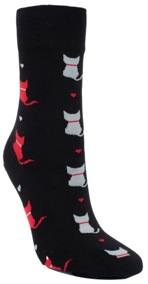RS Socken Baumwolle Kater Schwarz, 35-38