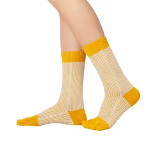 Knitido Glitzer Streifen Senfgelb, 39-42