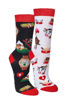 Socks 4 Fun Schweiz Schwarz, 42-47