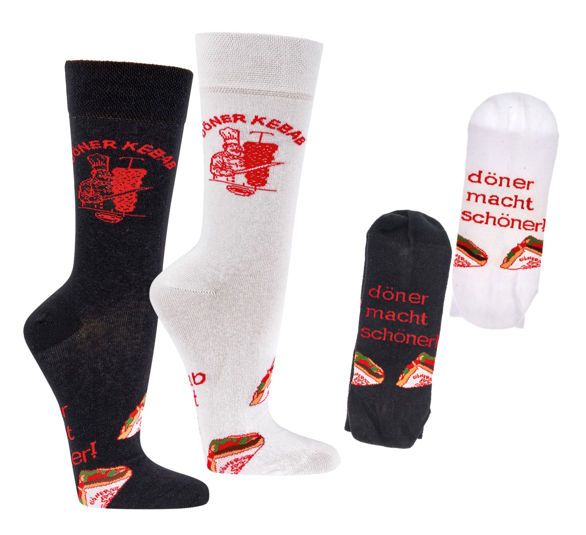 Socks 4 Fun Socken Döner Schwarz, 42-47