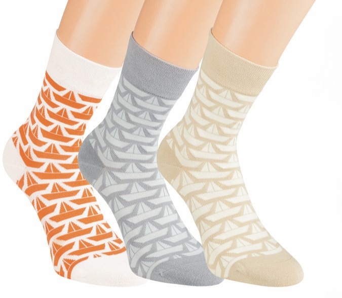 RS Socken Cotton Schiffe Wollweiß, 39-42