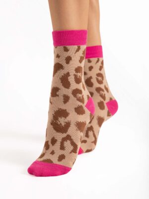 Fiore Socken Pretty Wild Braun-Pink, 35-37