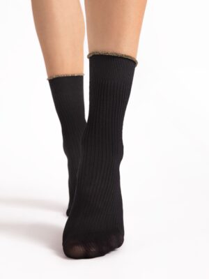 Fiore Sassy 40 Glitzer/Saum Schwarz, OS