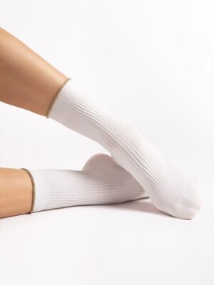 Fiore Sassy 40 Glitzer/Saum Weiß, OS