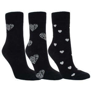 RS Viskose/Bambus Herz Schwarz, 35-38