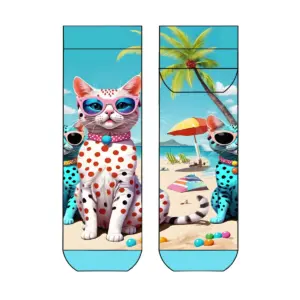 Cool 7 Viskose Polka-Dotted Cats, 36-41