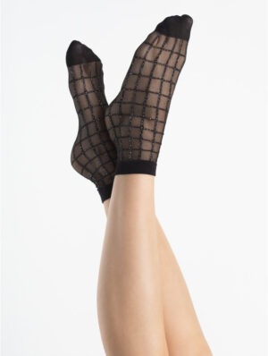 Fiore Grid 20 Patterned Lurex Schwarz, OS