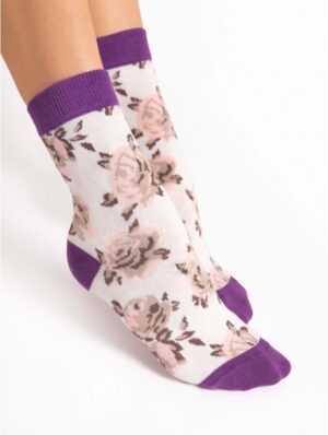 Fiore Socken Roses 100 Ecri/H-Braun, 35-37