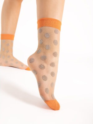 Fiore Fame15 Socken Orange/Lurex, OS
