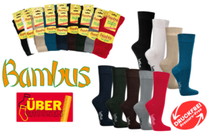 Wellness Viskose/Bambus Socken Rot, 43-46