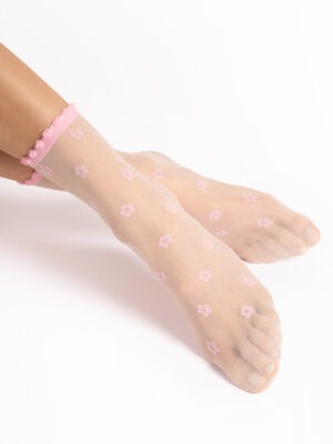 Fiore April 15 Socken White/Rose, OS