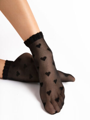 Fiore Kokoro 20 Söckchen Schwarz, OS